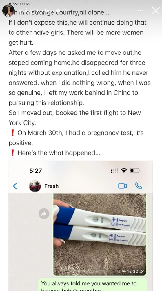 Daisy Chen Instagram story blaming Walter(Fresh) . Daisy Chen Fresh and Fit. Daisy Fit Chen Pregnant